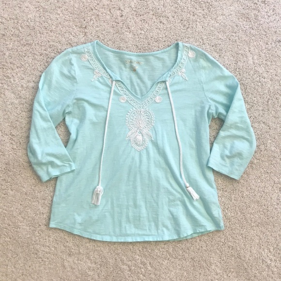 Lilly Pulitzer Tops - Lilly Pulitzer embroidered boho top